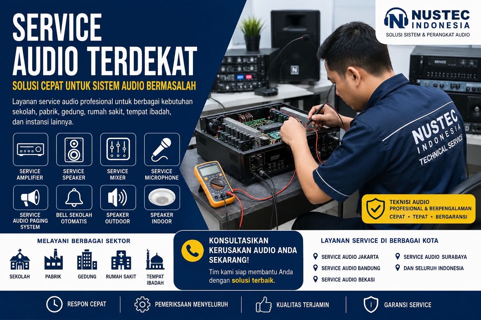 service audio terdekat