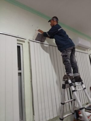 Pemasangan Speaker Indoor NUSTEC di SMA Negeri Bogor