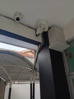 Hasil pemasangan horn speaker sekolah di wilayah Bogor