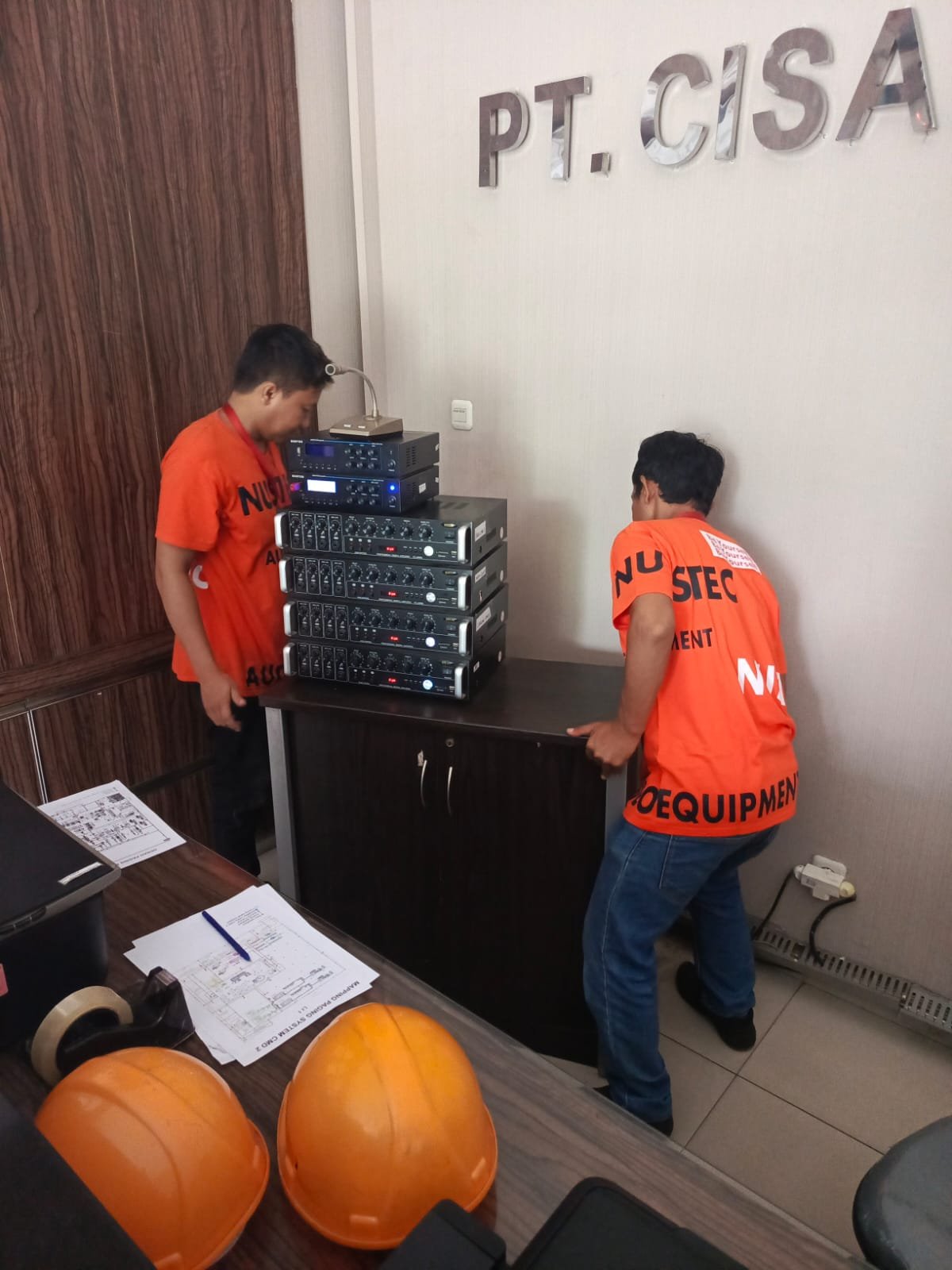 Commissioning Audio Paging System dan bel otomatis di Pabrik Cimory