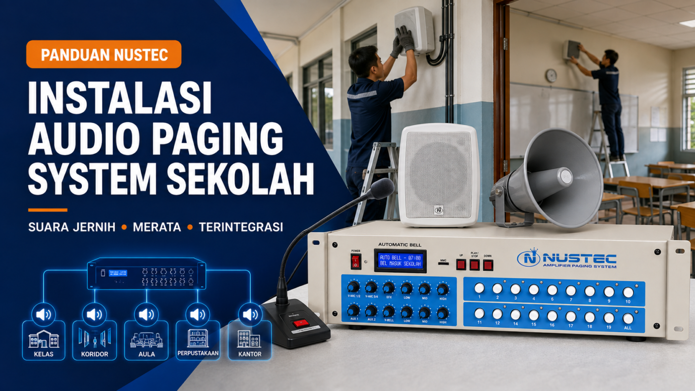 Instalasi audio paging system sekolah yang benar