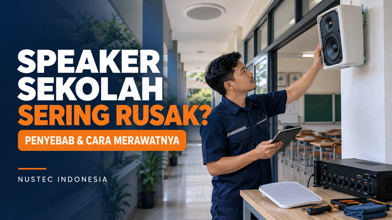 Speaker sekolah sering rusak diperiksa teknisi NUSTEC