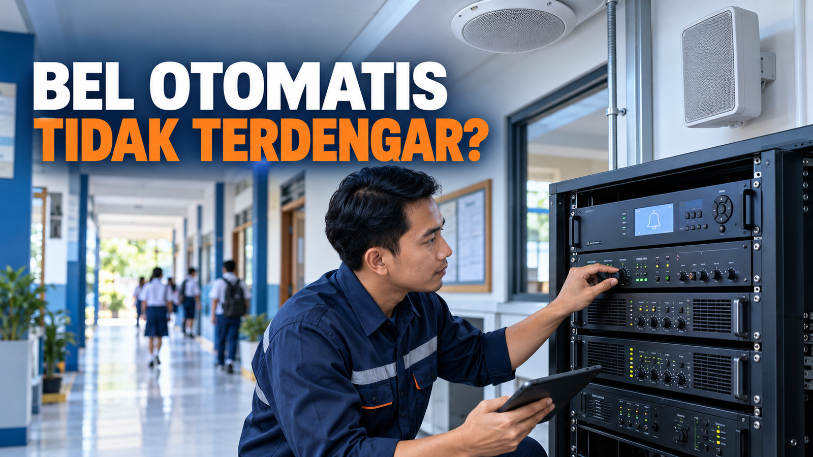 Bel otomatis tidak terdengar pada speaker sekolah NUSTEC